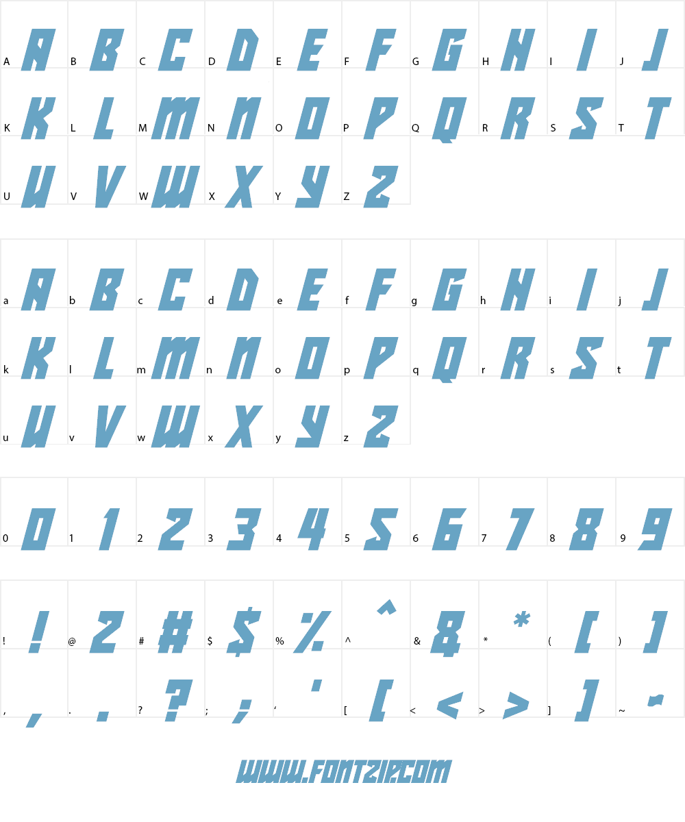 Beyond The Stars Font Character